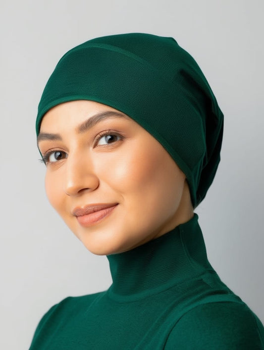 Comfort-Fit Hijab Cap (Evergreen)
