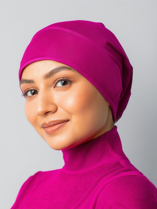 Comfort-Fit Hijab Cap (Pink)