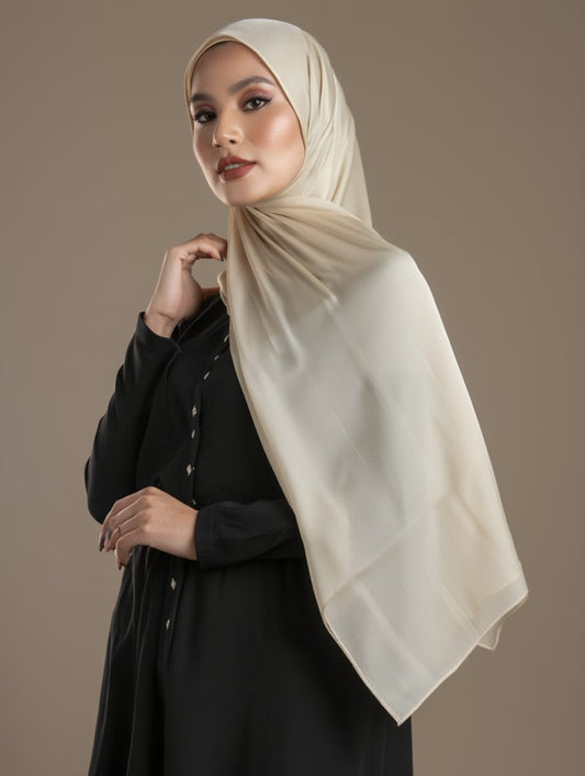 PLAIN GEORGETTE - Vintage Cream