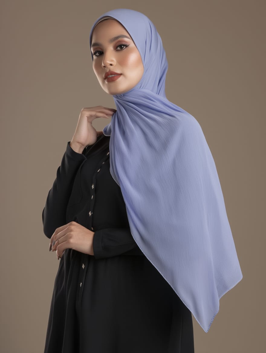 PLAIN GEORGETTE - Serene Periwinkle