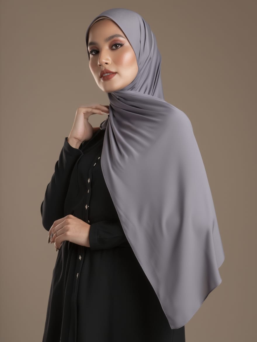 PLAIN GEORGETTE - Graphite Slate