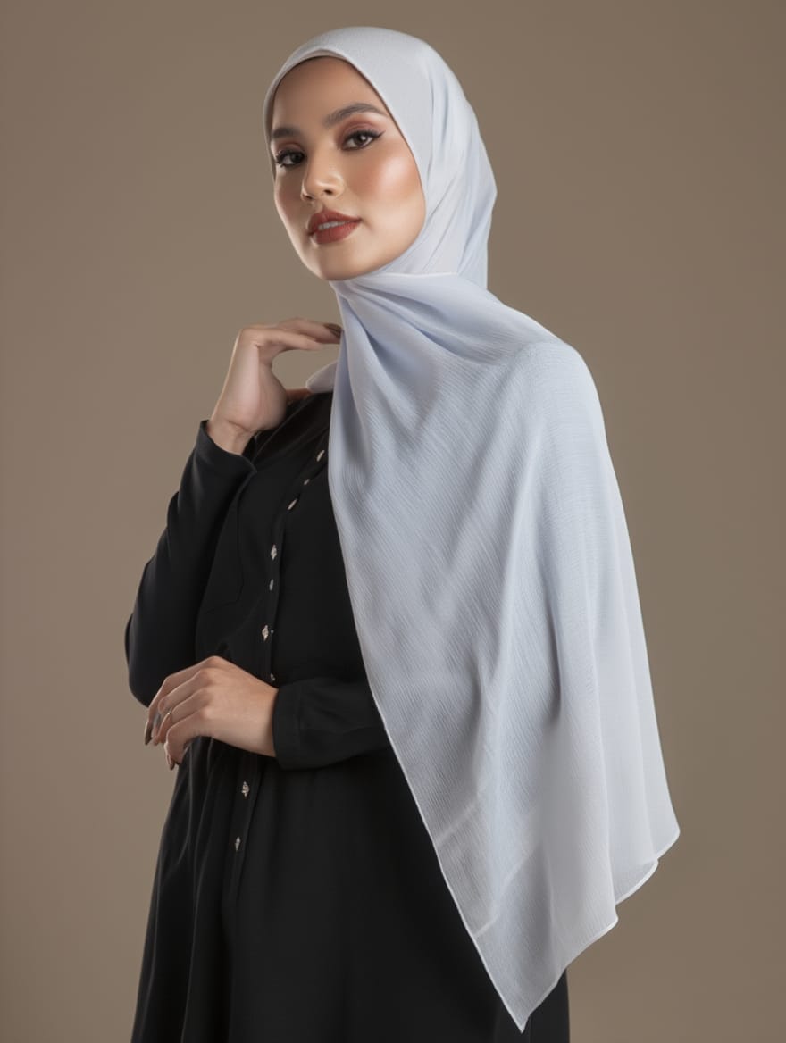 PLAIN GEORGETTE - Icy Periwinkle