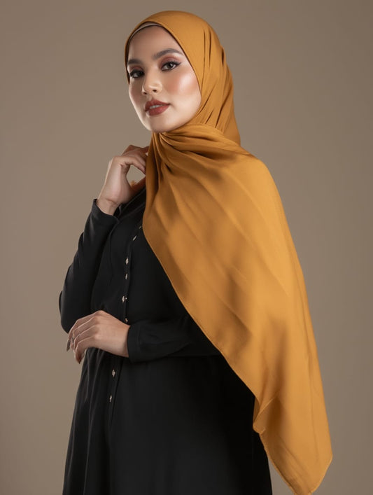 DOUBLE GEORGETTE - MUSTARD
